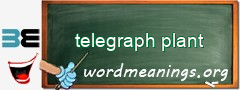 WordMeaning blackboard for telegraph plant